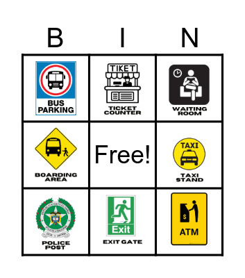 Places in the terminal Bingo Card