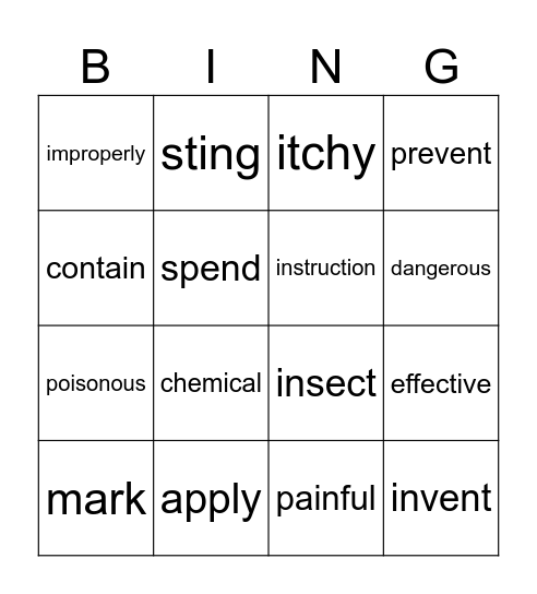 BR 300(2) U13 Bingo Card
