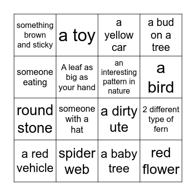 Microsoft Word  Bingo Card