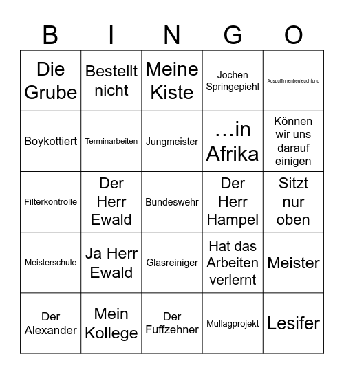 Hääää Bingo Card