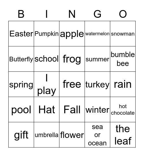 Let's Practice Our Greek Bingo Card