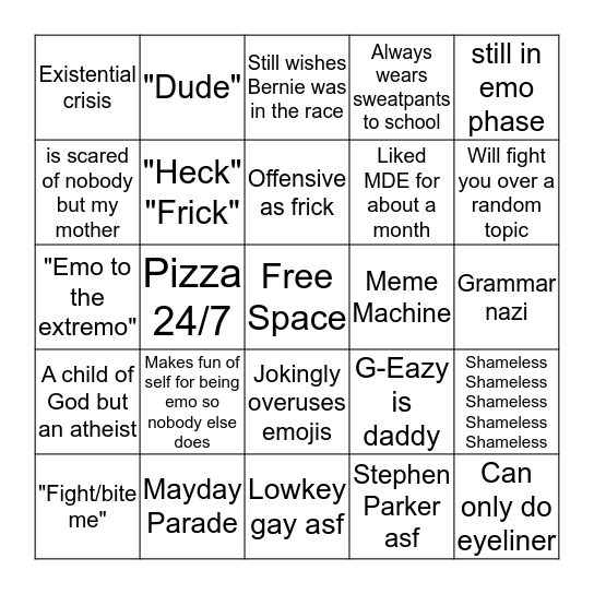 Kaitlyn Graver Bingo Card