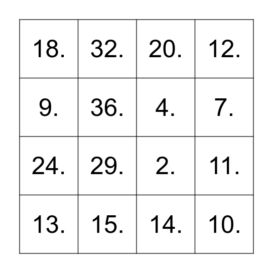 AME GUJARATI Bingo Card