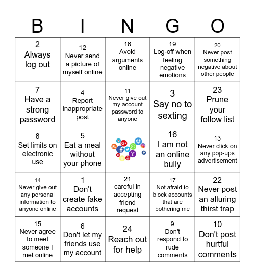 BINGOOD Bingo Card