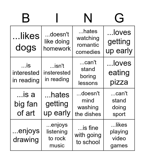 Find someone who... Bingo Card
