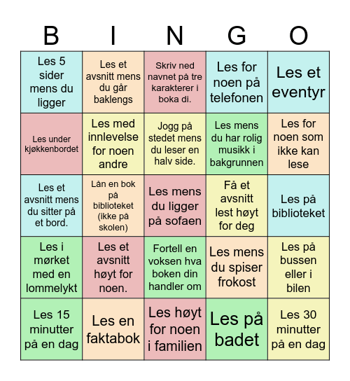 Lesebingo Card