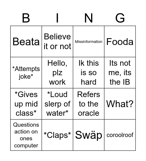 Da[BLOCKED] BINGO Chart Bingo Card