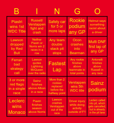 "I am Stupid." Bingo Card
