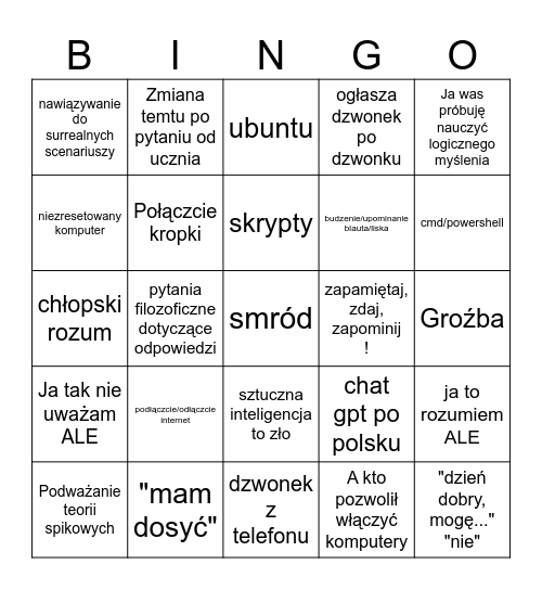 fbewjhcwlnlkwcm jksld mcm Bingo Card