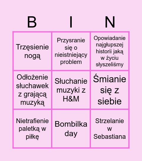 Maksowe bingo Card