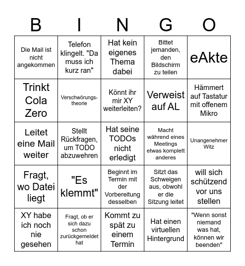 REINSCH Bingo Card