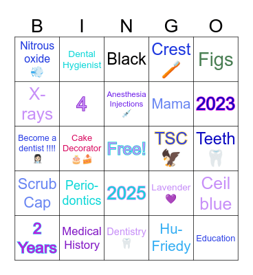 Sereena’s 2025 Graduation Bingo Card