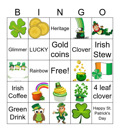 St. Patrick's Day BINGO Card