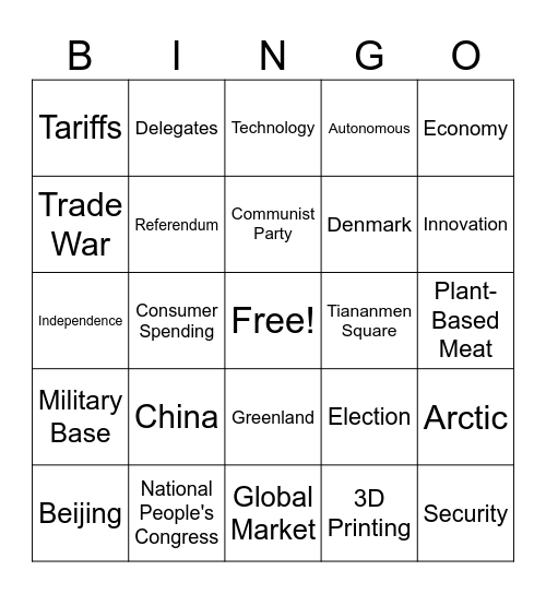 CNN 10 3/11/25 Bingo Card