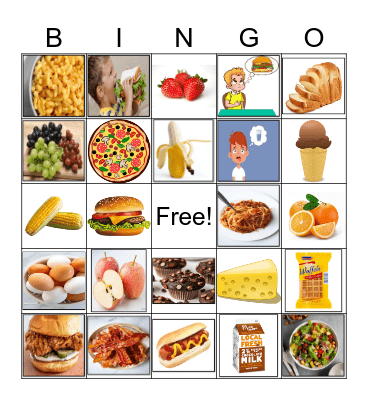 Food Bingo Card