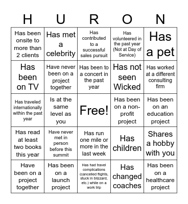 Build Your Own Yellow Brick Road Bingo Card