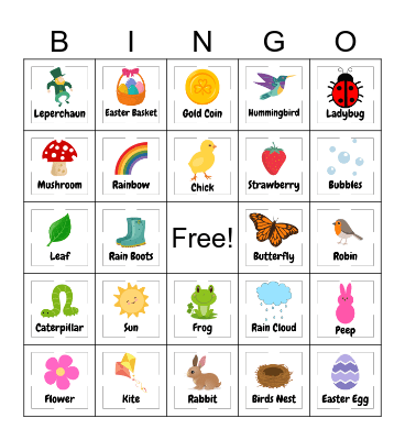Spring Bingo Card
