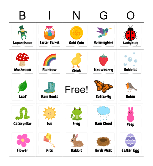 Spring Bingo Card