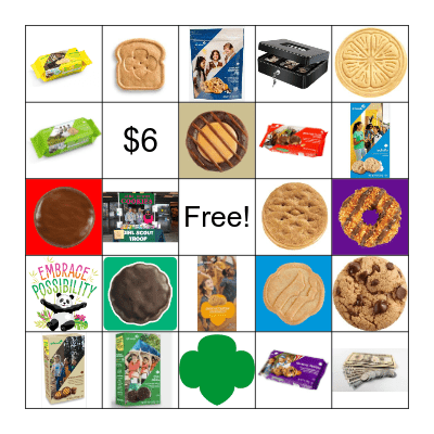Girl Scout Cookie Bingo Card