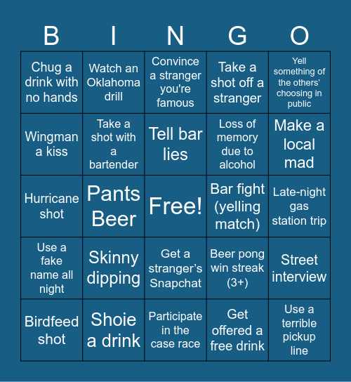 Daytona SB BINGO Card