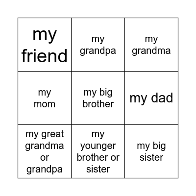 niwâhkômâkanak - english cards Bingo Card