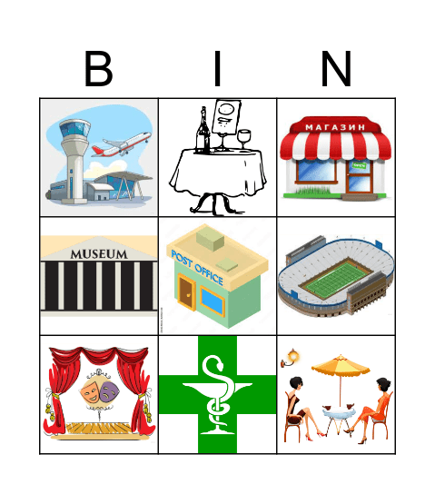 Места в городе Bingo Card