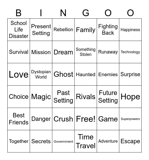 Book Sample Bingo! Bingo Card