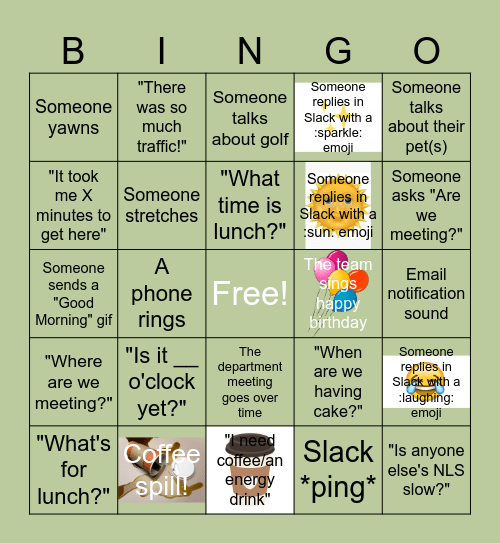 Team CORE Bingo Card