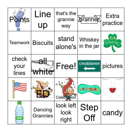 Dancing Grannies Bingo Card