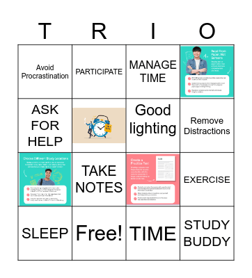 STUDY SKILLS Bingo Card