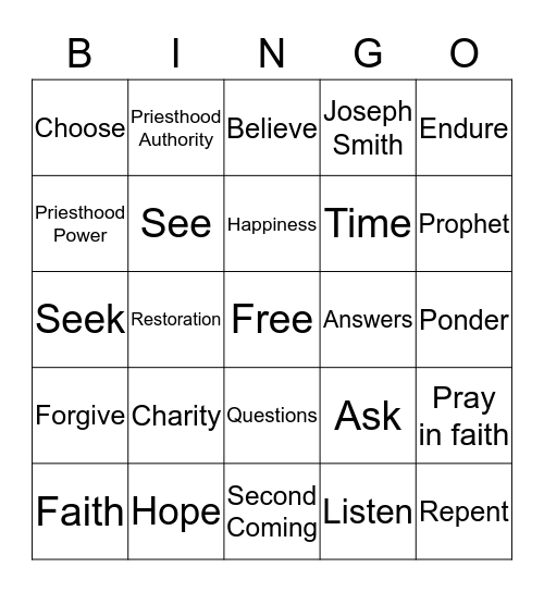 Conference Bingo Card