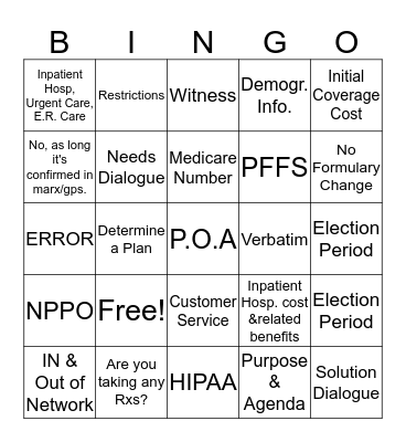 Optum CFE and Compliance BINGO UHC Bingo Card