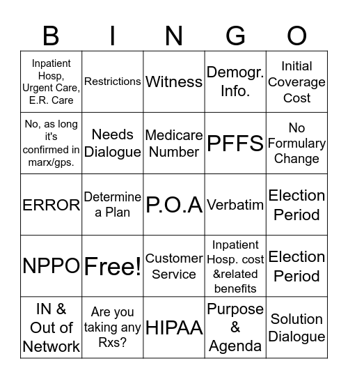 Optum CFE and Compliance BINGO UHC Bingo Card