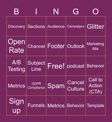 Buzzword BINGO! Bingo Card