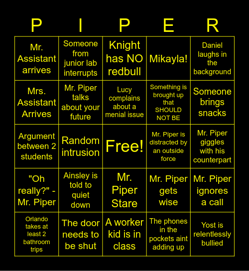 CRIMINAL JUSTICE 2025 Bingo Card