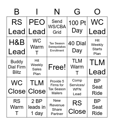 Pirate's March Bingo Card