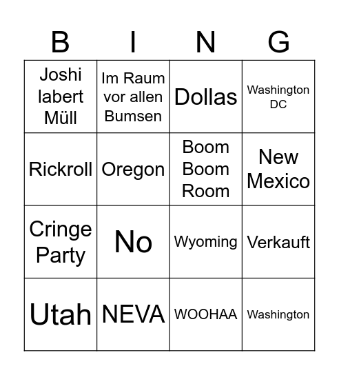 ayto Bingo Card