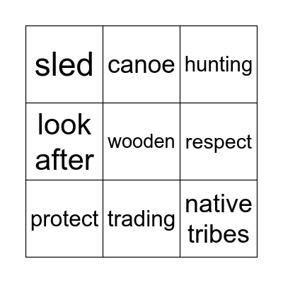 Native Americans Bingo Card