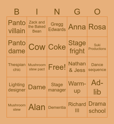 ONYD FUN(draiser) 🫘🐮 Bingo Card