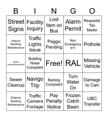 3:00pm Bingo Card