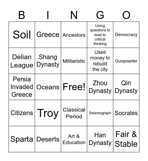 Quakers, Penn, Coming to America Bingo Card