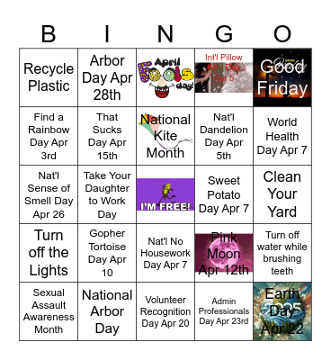 April Bingo - 2025 Bingo Card