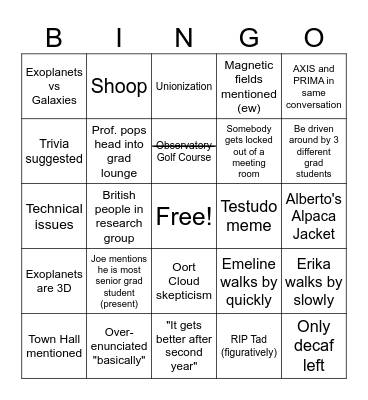 Prospective Visit bingo v.2025 Bingo Card
