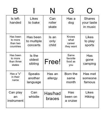 Icebreaker Bingo: Find Someone Who Bingo Card