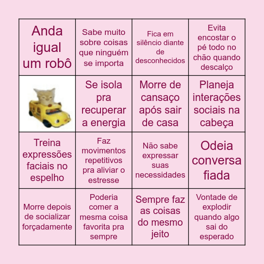 Autismo :3 Bingo Card