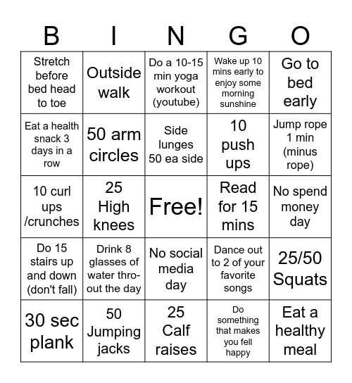 March Bingo Card