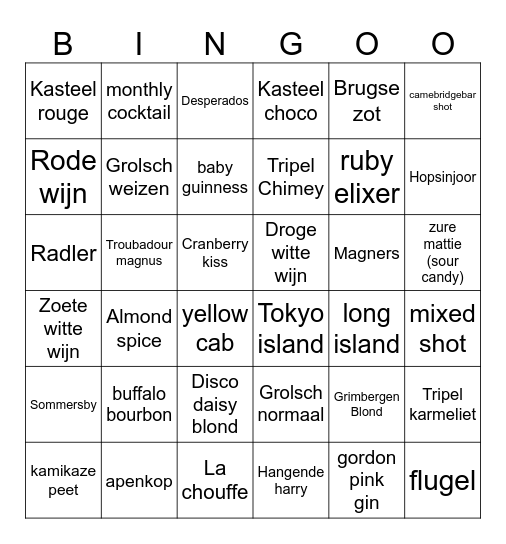 ProjeCKI Cambridge Bingo Card