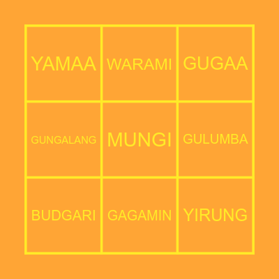 LANGUAGE BINGO Card