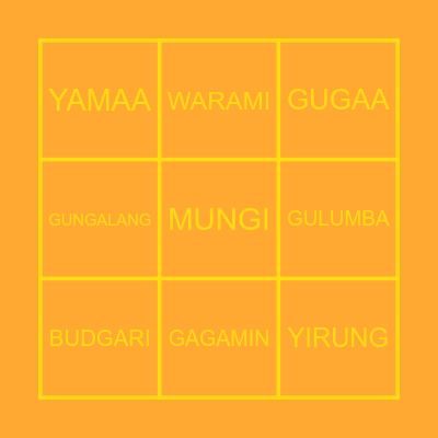 LANGUAGE BINGO Card