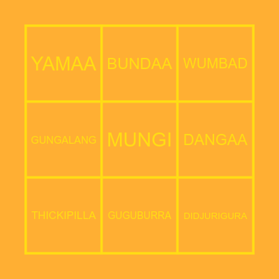 LANGUAGE BINGO Card